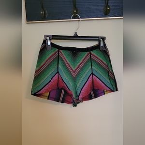 Aztec printed high wasted festival shorts